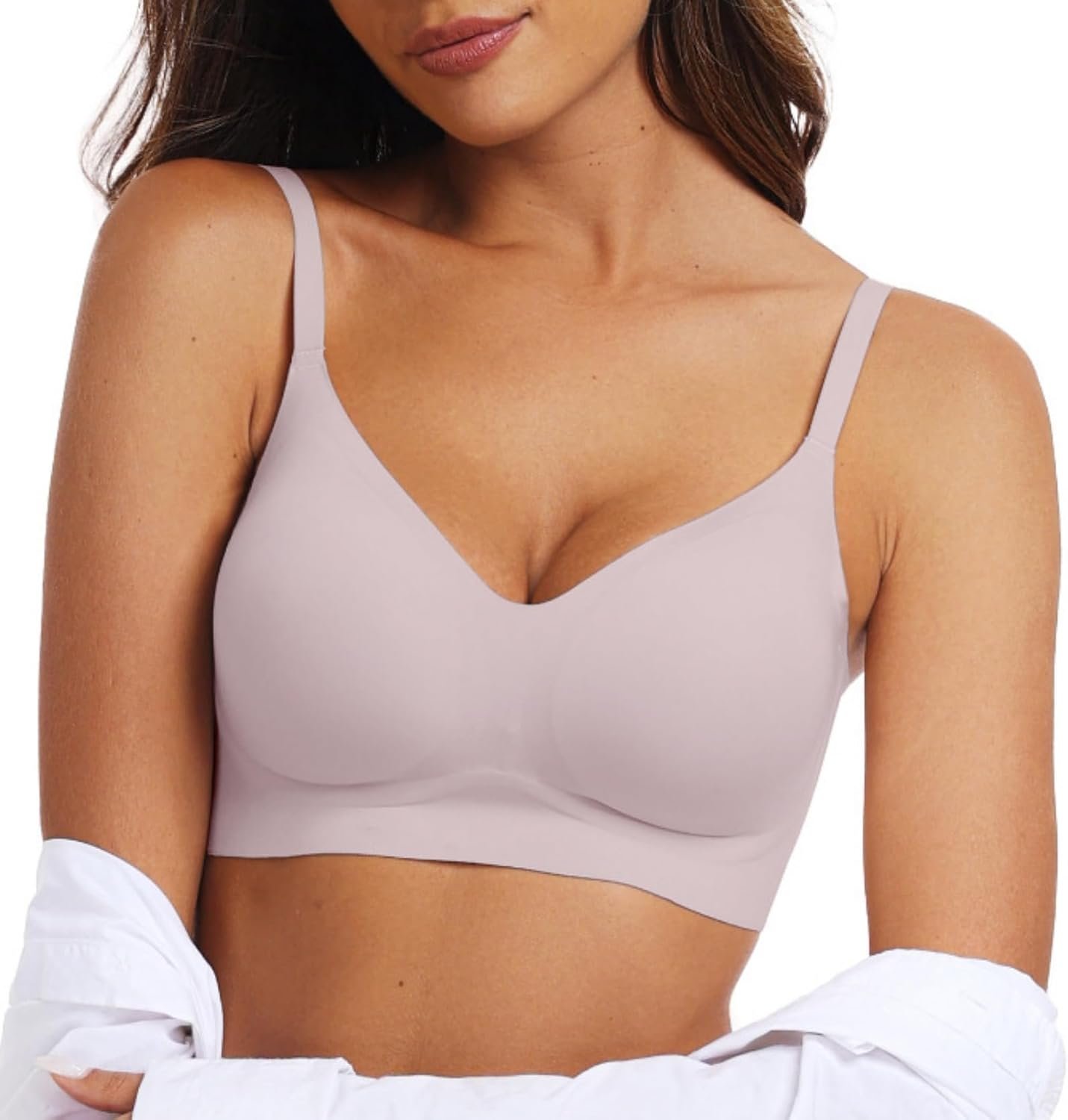 61PYQ-rsiyL._AC_SL1500_.jpg Women's Wire-Free Jelly Bra (Comfortable Everyday T-Shirt Bra) - Image 1